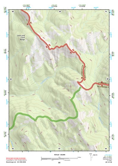 48113SE Page 81 Hungry Horse Reservoir Topo Preview 1