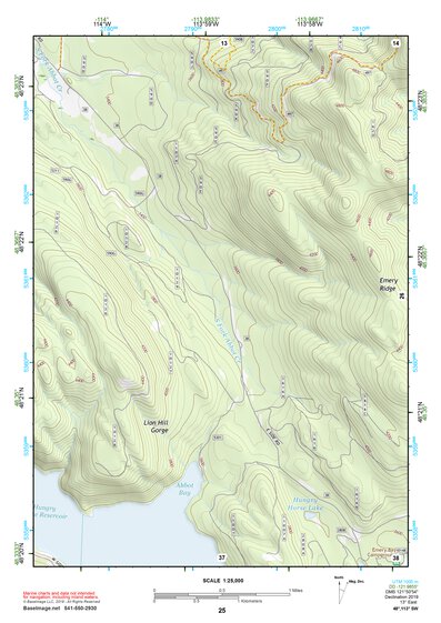 48113SW Page 25 Hungry Horse Reservoir Topo Preview 1