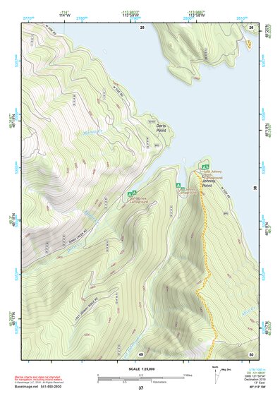 48113SW Page 37 Hungry Horse Reservoir Topo Preview 1