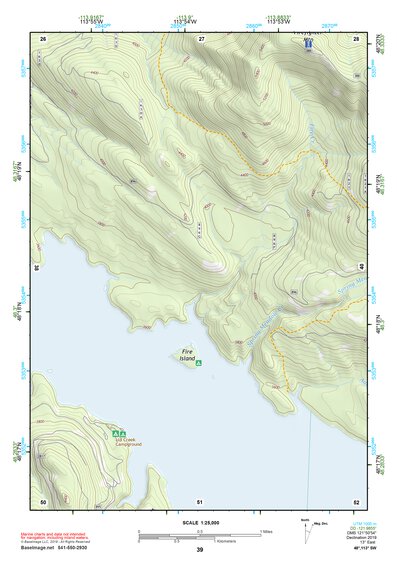 48113SW Page 39 Hungry Horse Reservoir Topo Preview 1