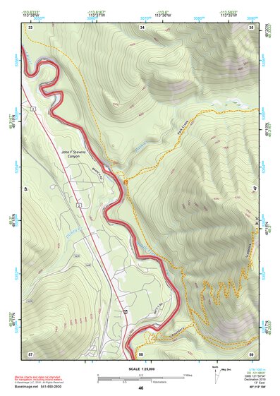 48113SW Page 46 Hungry Horse Reservoir Topo Preview 1