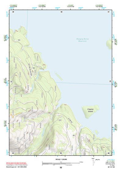 48113SW Page 52 Hungry Horse Reservoir Topo Preview 1