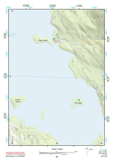 48113SW Page 53 Hungry Horse Reservoir Topo Preview 1