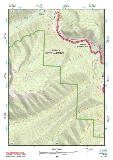 48113SW Page 58 Hungry Horse Reservoir Topo Preview 1
