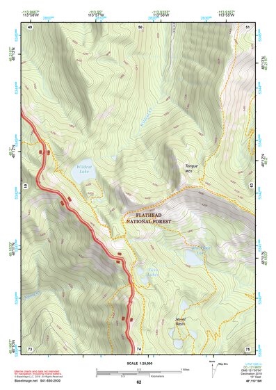 48113SW Page 62 Hungry Horse Reservoir Topo Preview 1