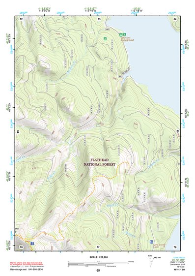 48113SW Page 65 Hungry Horse Reservoir Topo Preview 1