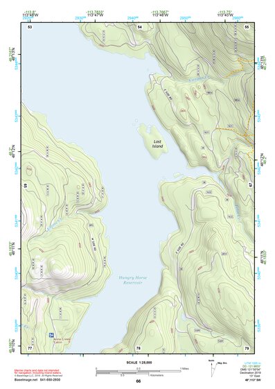 48113SW Page 66 Hungry Horse Reservoir Topo Preview 1