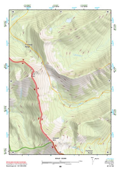 48113SW Page 69 Hungry Horse Reservoir Topo Preview 1