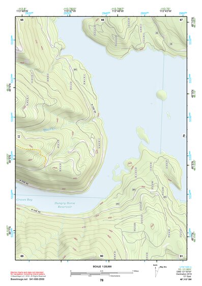 48113SW Page 78 Hungry Horse Reservoir Topo Preview 1