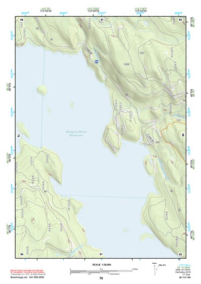48113SW Page 79 Hungry Horse Reservoir Topo Preview 1