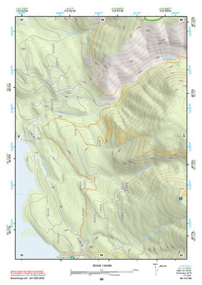 48113SW Page 80 Hungry Horse Reservoir Topo Preview 1