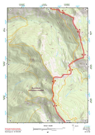 48113SW Page 87 Hungry Horse Reservoir Topo Preview 1
