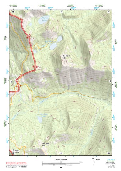 48113SW Page 88 Hungry Horse Reservoir Topo Preview 1