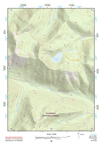 48113SW Page 89 Hungry Horse Reservoir Topo Preview 1