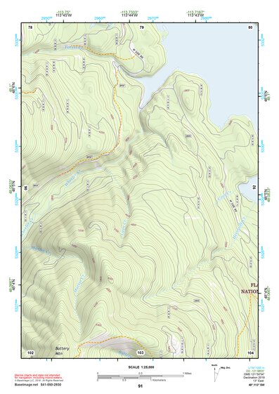 48113SW Page 91 Hungry Horse Reservoir Topo Preview 1