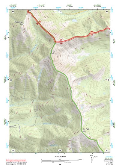 48113SW Page 94 Hungry Horse Reservoir Topo Preview 1