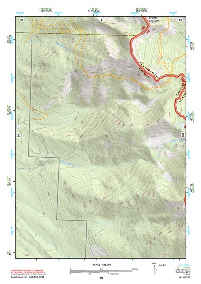 48113SW Page 99 Hungry Horse Reservoir Topo Preview 1