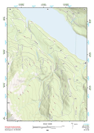 48113SW Page 105 Hungry Horse Reservoir Topo Preview 1
