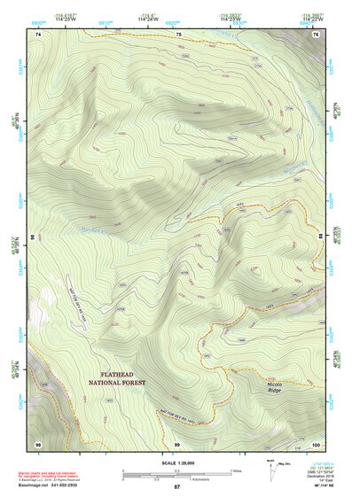 48114NE Page 87 Whitefish Range Topo Preview 1