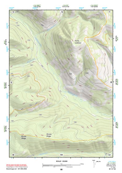 48114NE Page 88 Whitefish Range Topo Preview 1