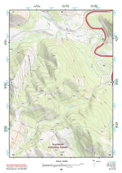 48114NE Page 92 Whitefish Range Topo Preview 1