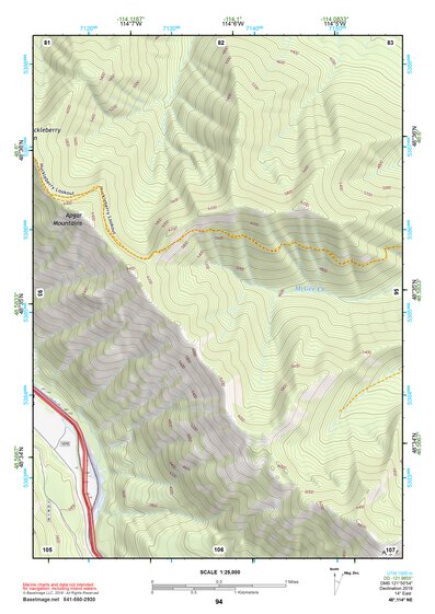 48114NE Page 94 Whitefish Range Topo Preview 1