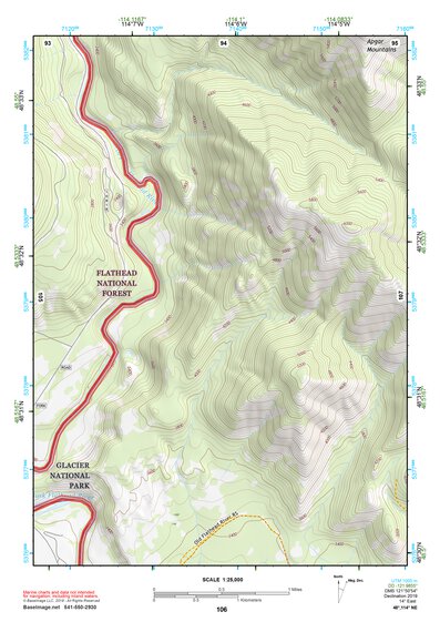 48114NE Page 106 Whitefish Range Topo Preview 1