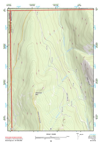 48116NE Page 12 Bonners Ferry Topo Preview 1