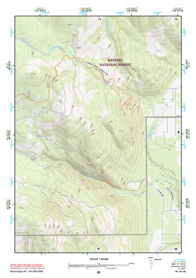 48116NE Page 85 Bonners Ferry Topo Preview 1