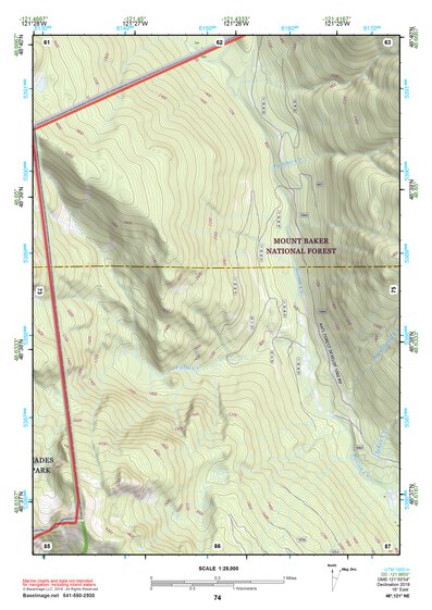 48121NE Page 74 Mount Baker Topo Preview 1