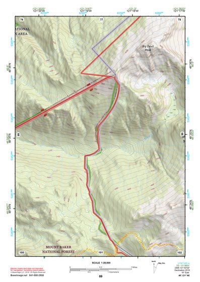 48121NE Page 89 Mount Baker Topo Preview 1