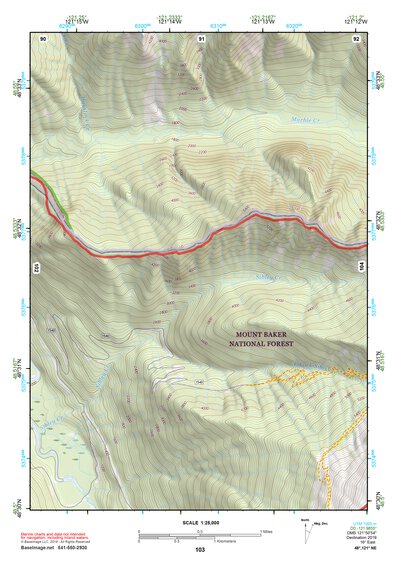 48121NE Page 103 Mount Baker Topo Preview 1