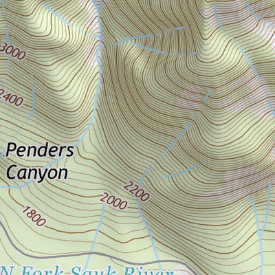 48121SE Page 88 Sauk River Topo Preview 3