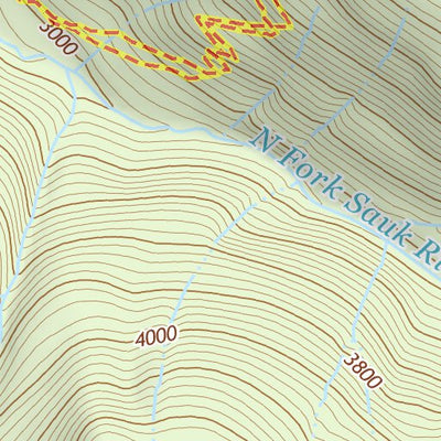 48121SE Page 104 Sauk River Topo Preview 2