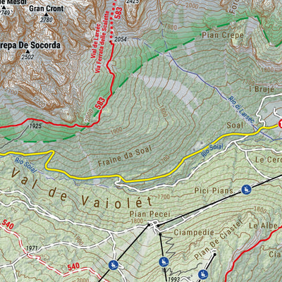 4LAND Srl 4LAND 133 Val di Fassa 2023 (west side) digital map