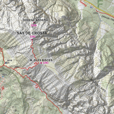 4LAND Srl 4LAND 183 Val Badia Gadertal (north side) digital map