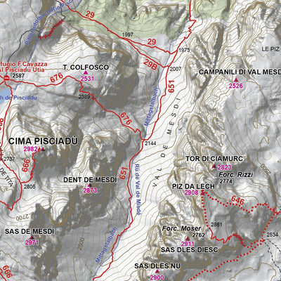 4LAND Srl 4LAND 183 Val Badia Gadertal (south side) digital map