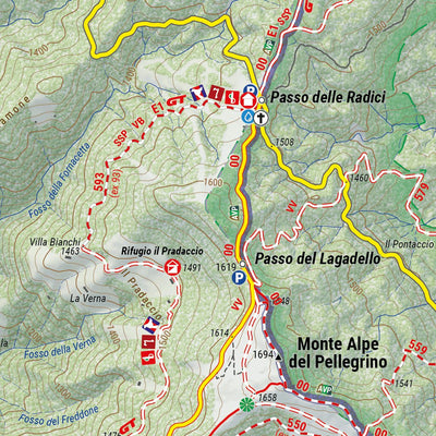 4LAND Srl Appennino Tosco - Emiliano 4LAND 208 (Est) digital map