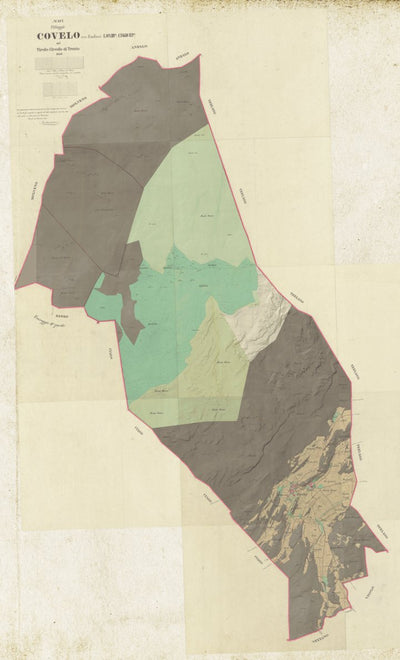 4LAND Srl Comune Catastale di Covelo - Austrian Map 1855-1861 digital map