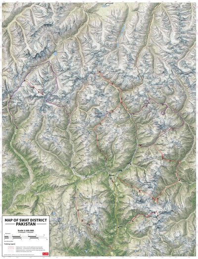 4LAND Srl Swat, Pakistan Topographic Map digital map