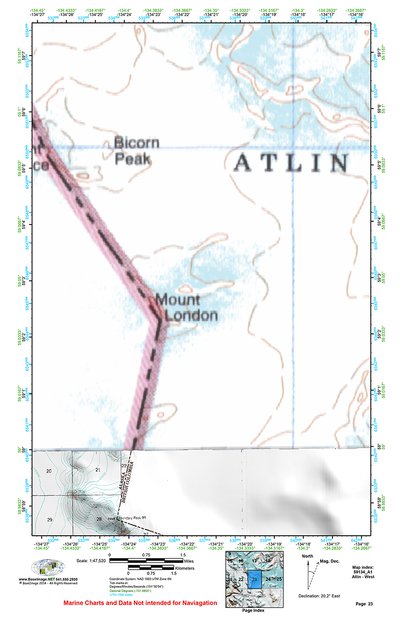 (59134a1) Page 023 Atlin - West Map by BaseImage Publishing | Avenza Maps