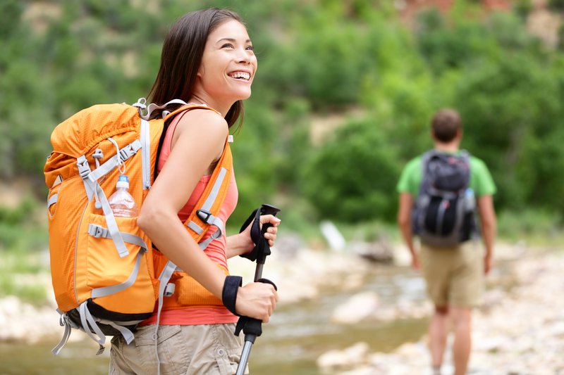 Woman hiking