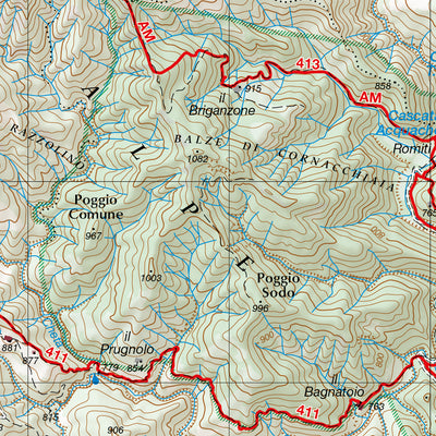 Carta dei Sentieri del Mugello - Mugello Trekking Map Preview 3