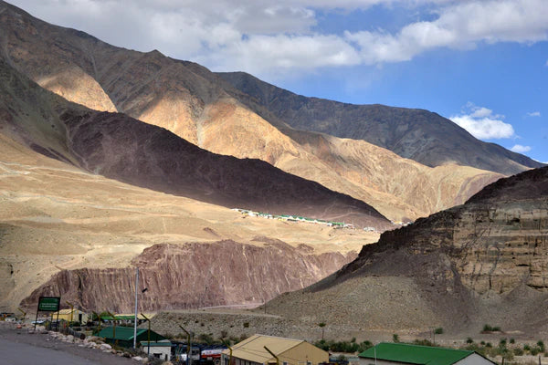 Ladakh's dramatic mountain terrain, from the eastern part of the territory