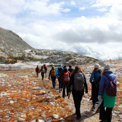 Group of women on guided hike
