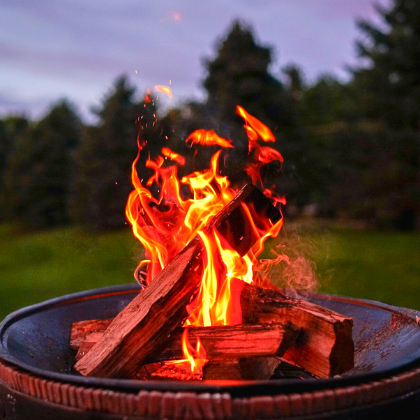 Outdoor campfire