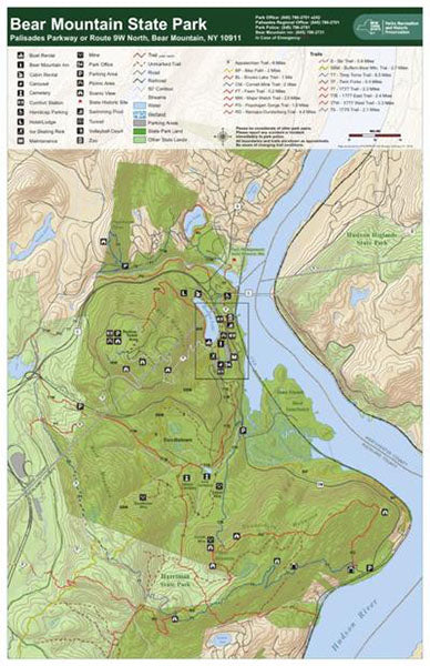 Bear Mountain State Park Trail Map