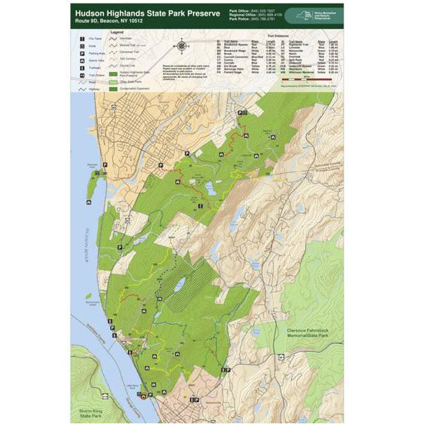 Hudson Highlands State Park Trail Map North