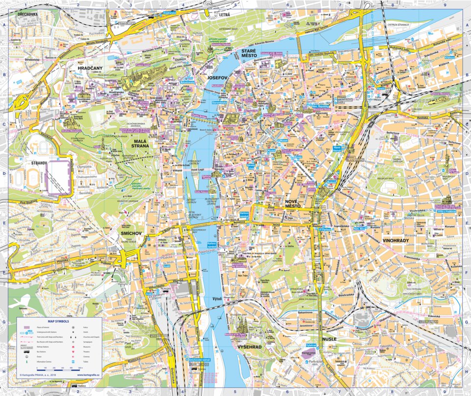 Prague City Center 2019 Map by Kartografie PRAHA, a. s. | Avenza Maps