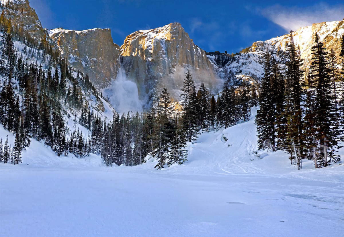 Mountain covered in snow